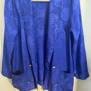 Floral vintage oversized purple blazer